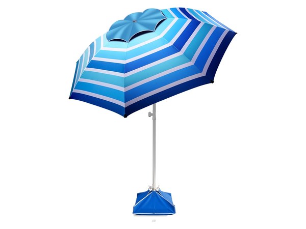 8 foot beach umbrella with sand anchor and wind resistance
