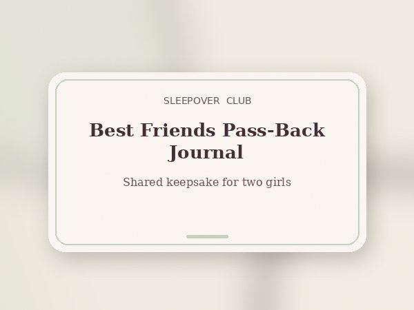 Best Friends journal open on a cream blanket with a pen and a mug of hot cocoa