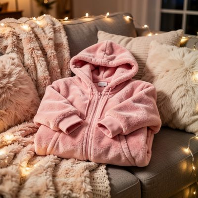 Kids wearable blanket hoodie for movie night sleepover