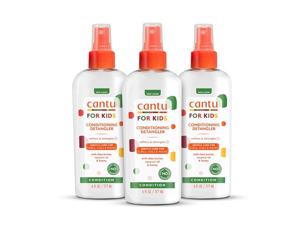 Cantu Care for Kids conditioning detangler spray for tangled hair