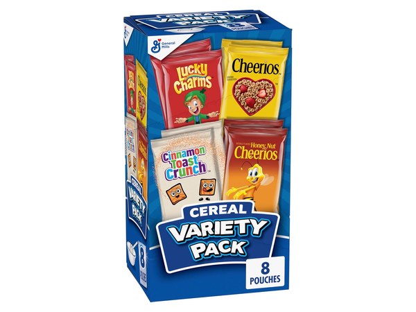 Breakfast cereal variety pack lucky charms cinnamon toast crunch cheerios