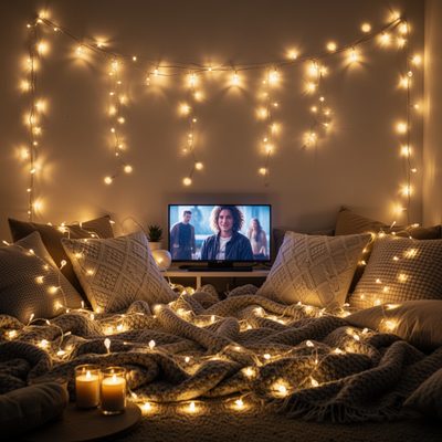 Warm white battery-powered fairy lights