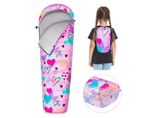FIOBEE kids sleeping bag for girls and boys camping or sleepovers