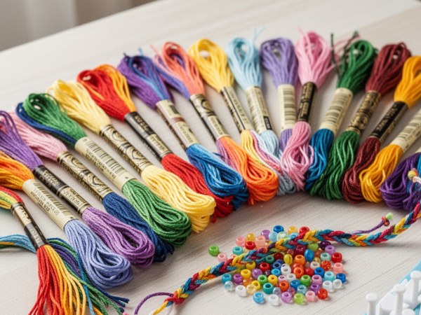 Embroidery thread friendship bracelet making kit