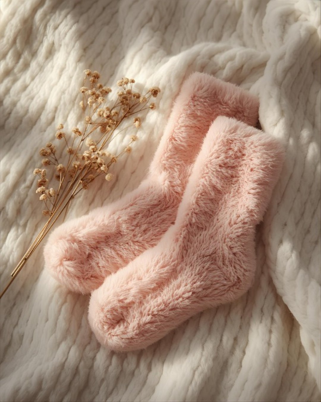 Pastel cozy fuzzy socks for girls in soft colors