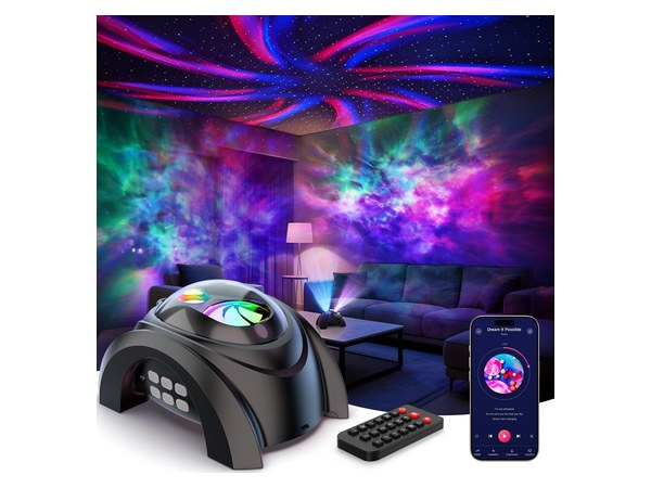 Rossetta dual lens galaxy star projector for kids bedroom