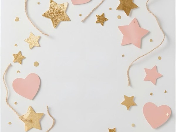 Brown kraft bags with gift tags and ribbon