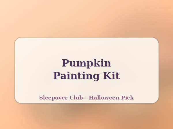 White pumpkin painting kit with brushes and paints laid out on cream background