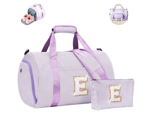 Personalized kids overnight duffel bag for sleepover and travel