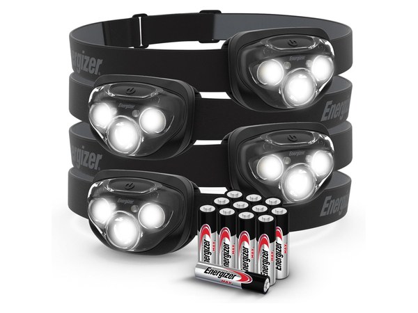 Four LED headlamps for kids camping