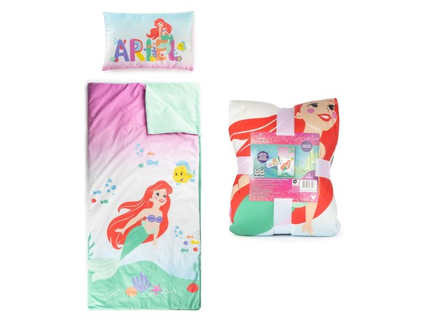 Jay Franco kids slumber bag and pillow set for indoor sleepovers