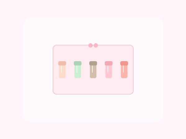 5 color lip balm butter set in pastel shades with gift box