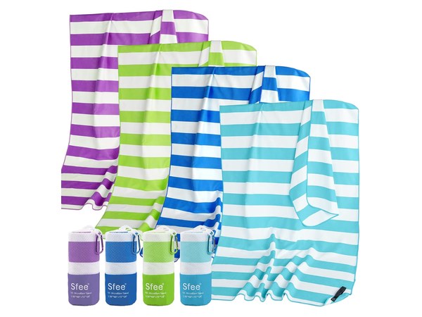 Sfee microfiber quick dry beach towel 8 pack for kids