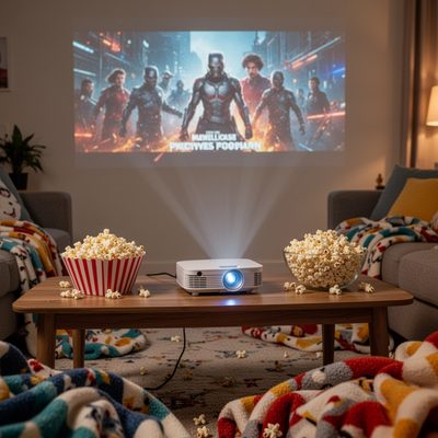 CiBest portable mini projector for kids movie night