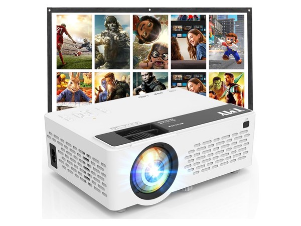 TMY portable 1080p projector for outdoor backyard movie nights