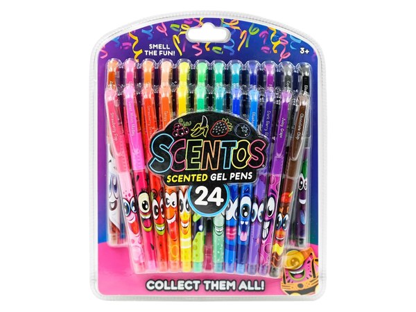 Scentos scented gel pens 24 pack neon fruit scented