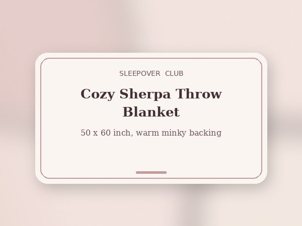 Soft pink sherpa throw blanket folded on a bed with a warm autumn palette