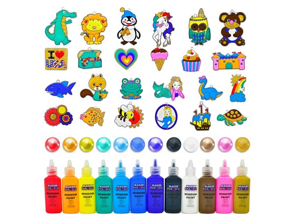 Create your own suncatcher craft kit with colorful window art pieces