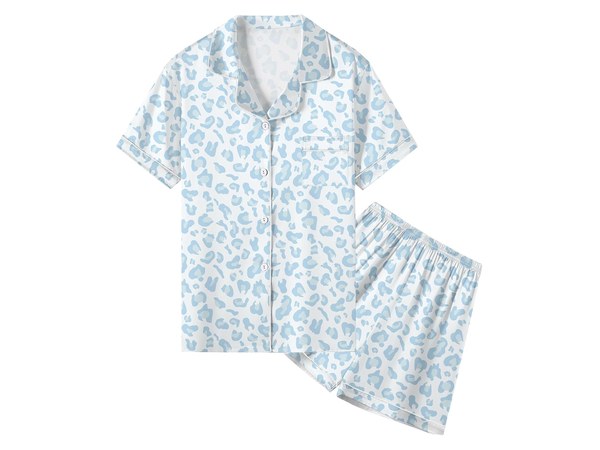 Umeyda girls cute matching pajama set with shorts for sleepovers