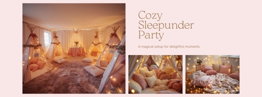 Teepee sleepover party setup for kids showing cozy teepees with pastel bedding, Sleepover Club Baltimore County MD